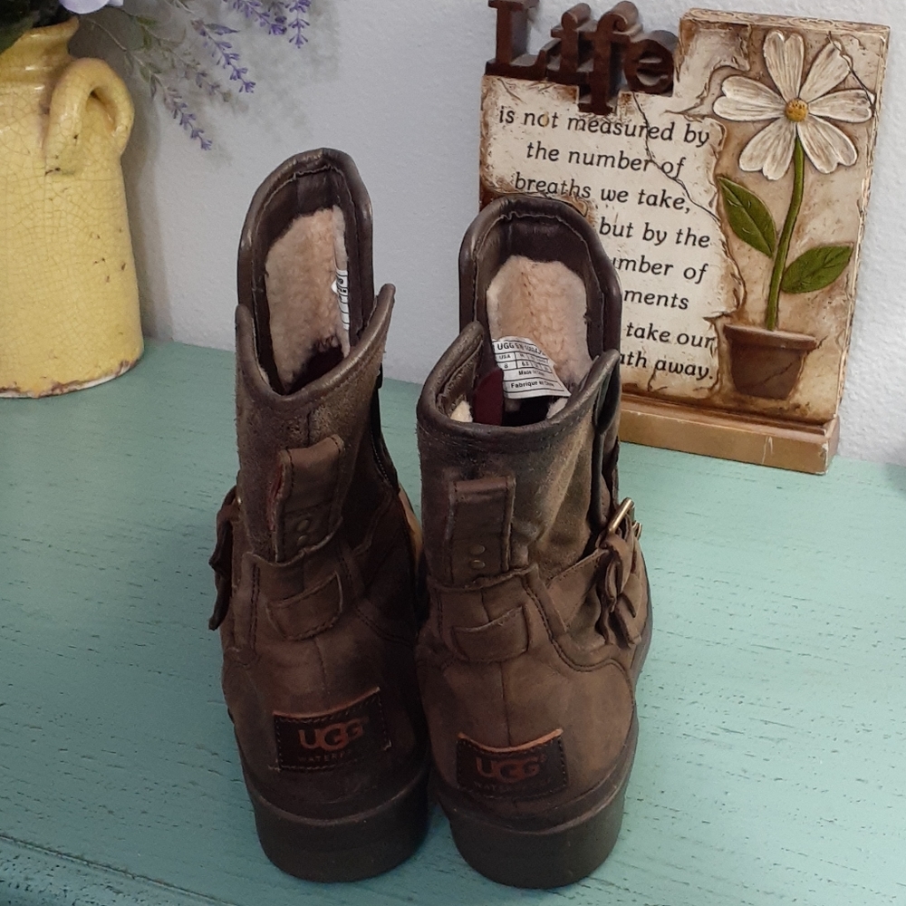 UGG Brown Winter & Rain Boots - Picture 3 of 9